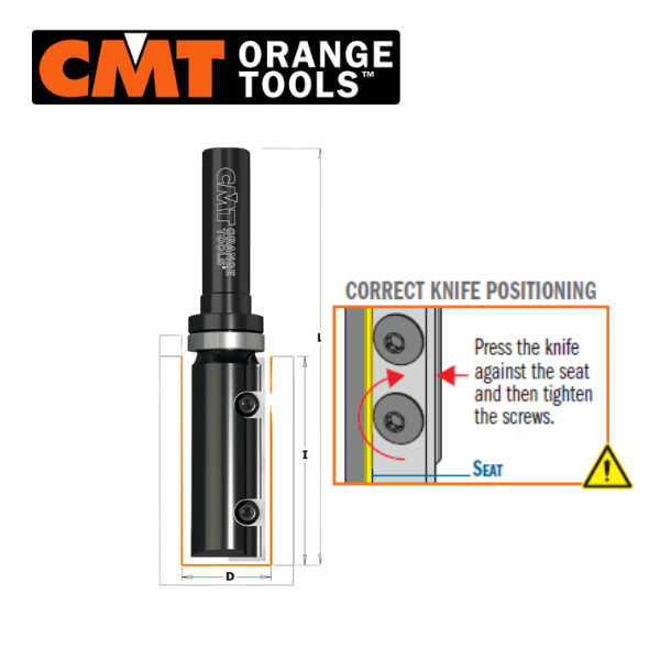CMT Ø19X49,5X100 JİLETLİ RULMANLI TEMİZLEME FREZE BIÇAĞI