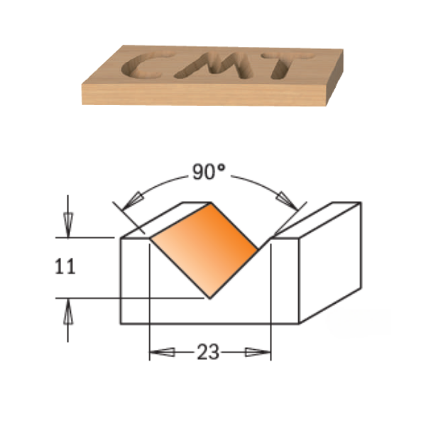 CMT Ø23X11X60 45 DERECE JİLETLİ FREZE BIÇAĞI