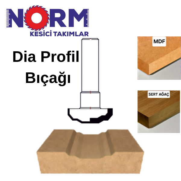 Ø37X12XZ:2 DİA PROFİL FREZE BIÇAĞI