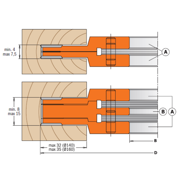 CMT Ø140X4mm-15mm AYARLI KANAL FREZESİ